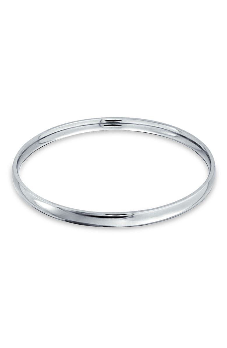 BLING JEWELRY Sterling Silver Domed Stackable Bangle Bracelet, Main, color, 