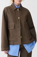 Lafayette 148 New York Workwear Cotton & Linen Twill Jacket