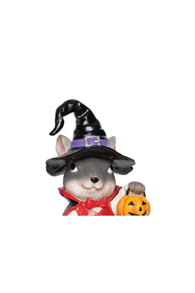 Halloween Trick or Treat Witch Mouse Small Figurine, Alternate, color, Brown