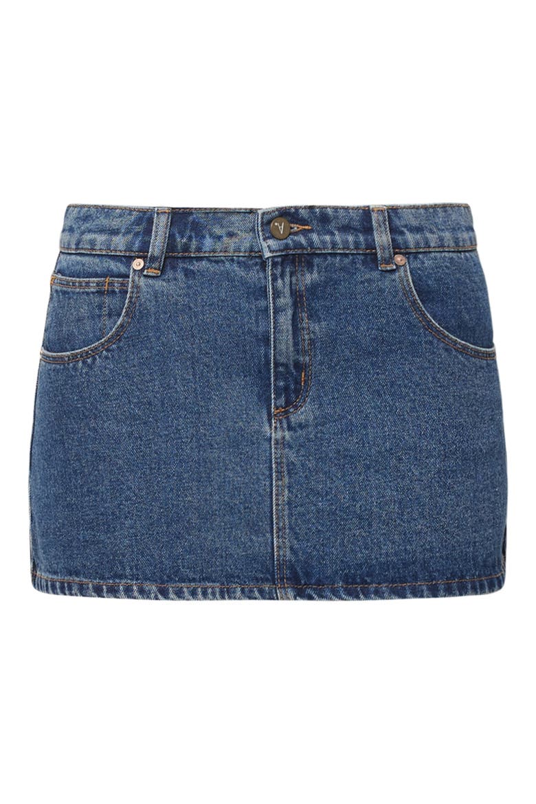 99 Bella Denim Skirt, Alternate, color, MID BLUE