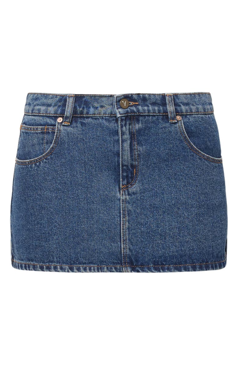 ABRAND 99 Bella Denim Skirt, Alternate, color, Mid Blue