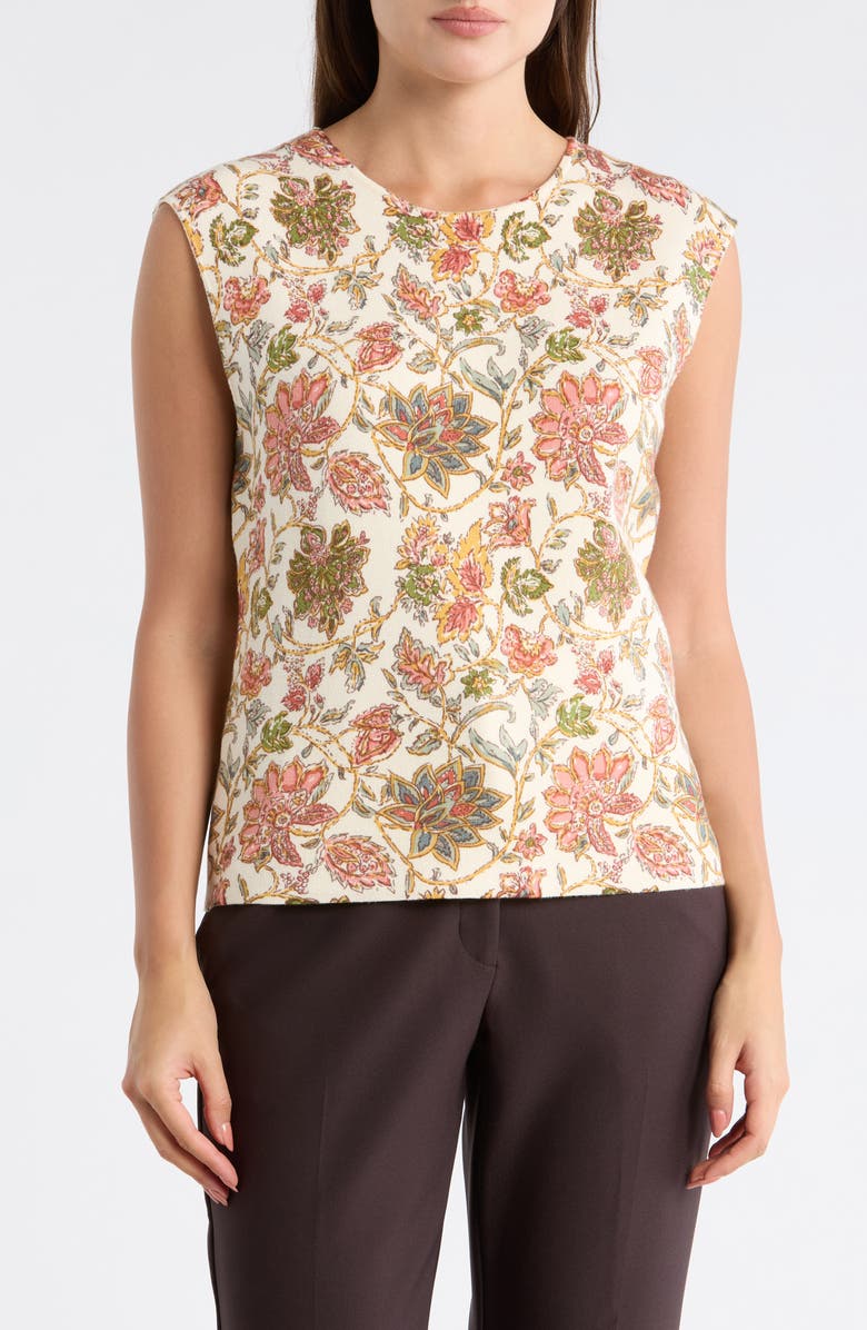 ELIE ELIE TAHARI Floral Jacquard Sweater, Main, color, Chintz Floral Print