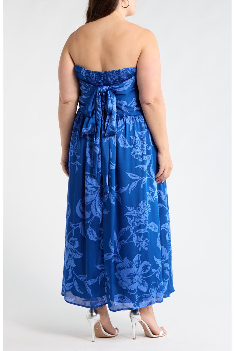 Ciara Floral Tiffi Convertible Maxi Dress, Alternate, color, NAVY-BLUES
