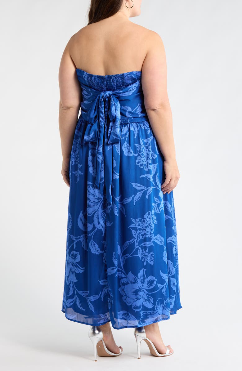 SUGARLIPS Ciara Floral Tiffi Convertible Maxi Dress, Alternate, color, Navy-Blues