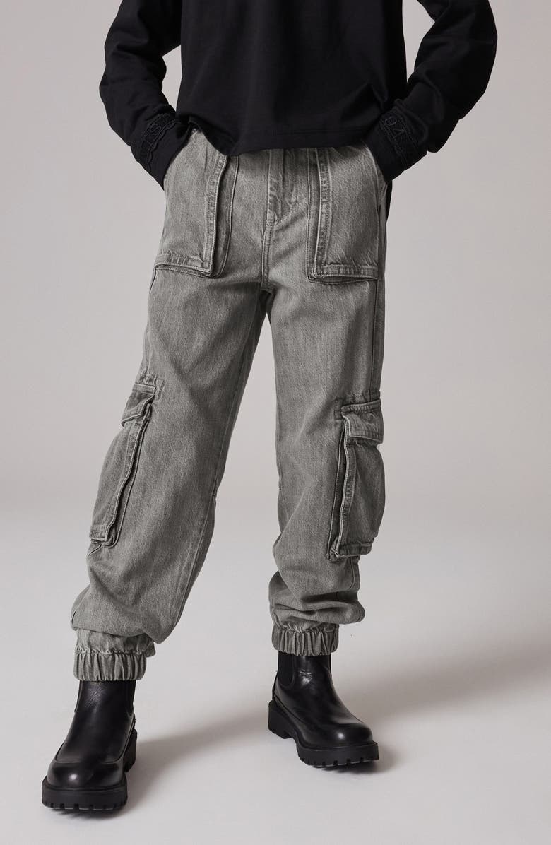 smALLSAINTS by ALLSAINTS Kids' Denim Cargo Joggers, Alternate, color, 