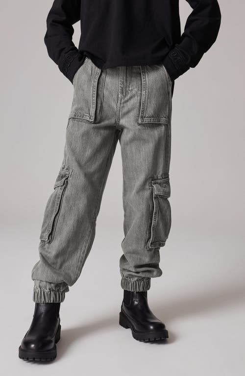 Smallsaints By Allsaints Kids' Denim Cargo Joggers In Gray