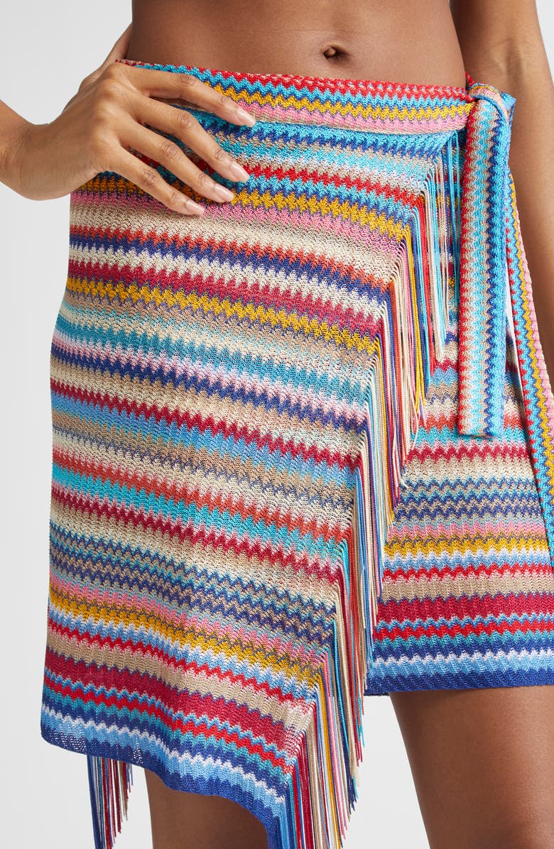 Missoni Chevron Cover-Up Miniskirt, Alternate, color, 