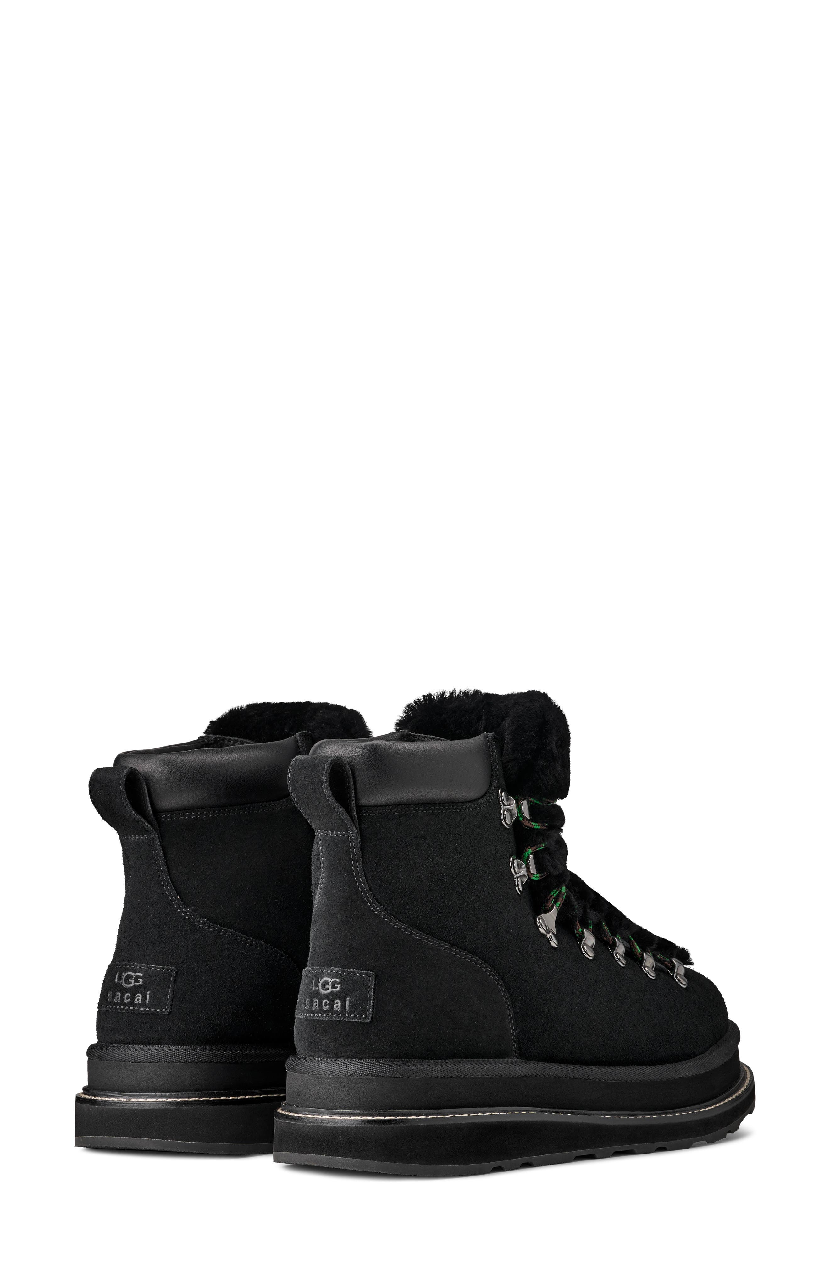 UGG<sup>®</sup> x Sacai Gender Inclusive Hiking Boot, Alternate, color, Black
