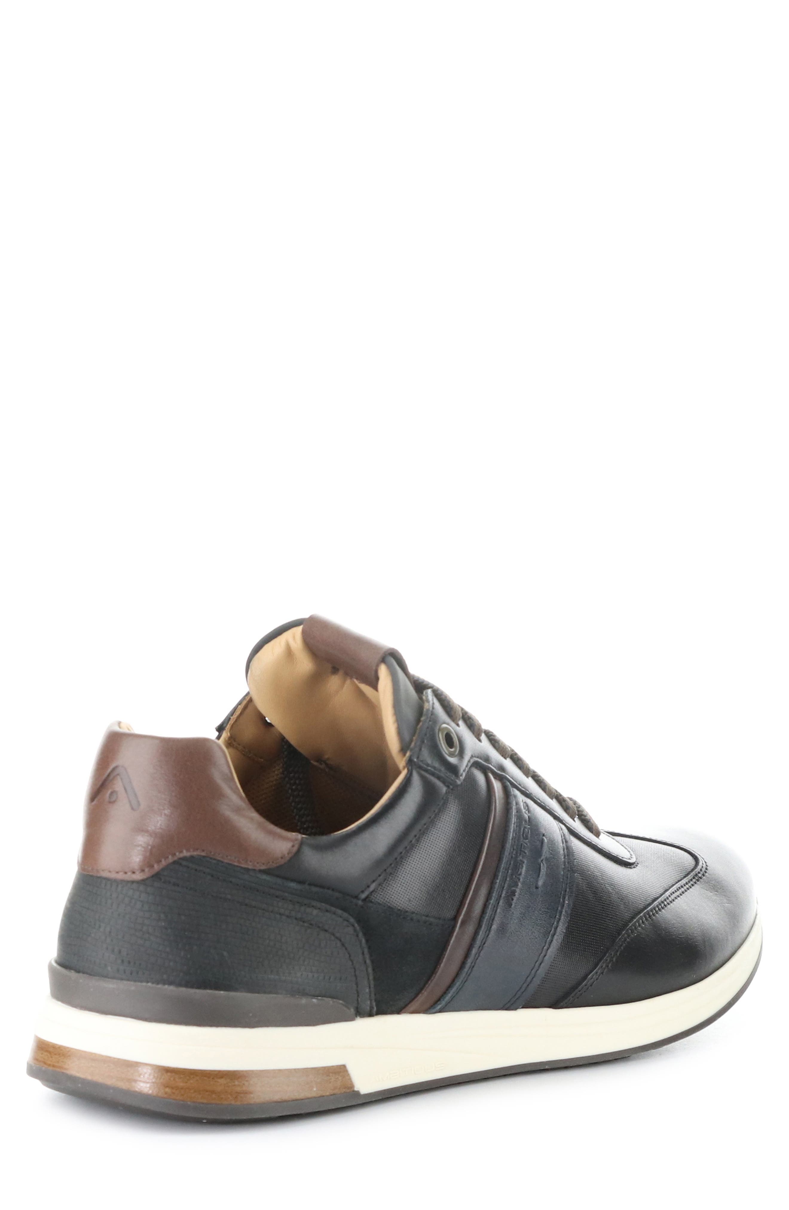 Ambitious Leather Lace-Up Sneaker, Alternate, color, Black Leather