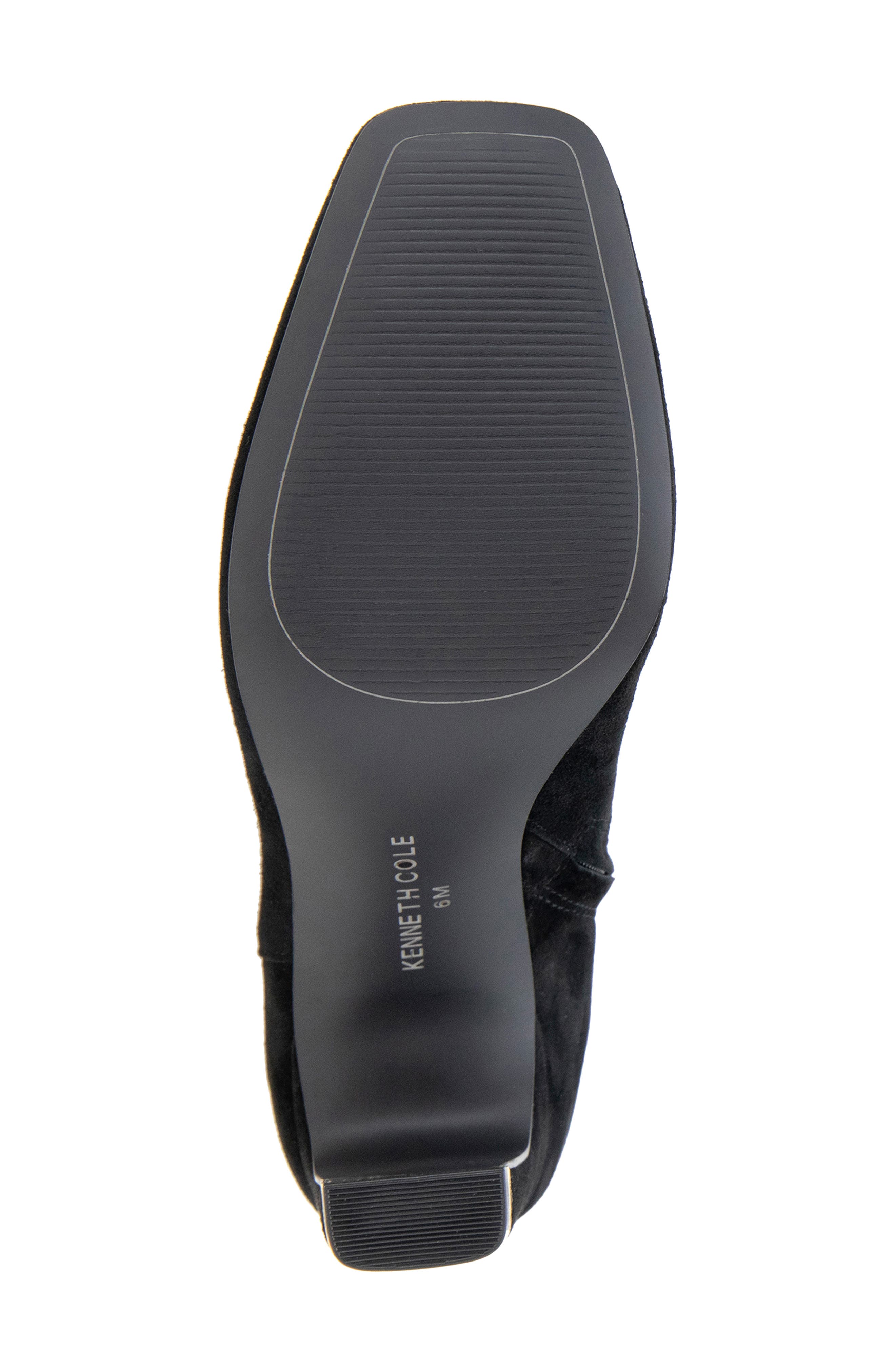 Kenneth Cole Grizelda Square Toe Bootie, Alternate, color, Black Suede