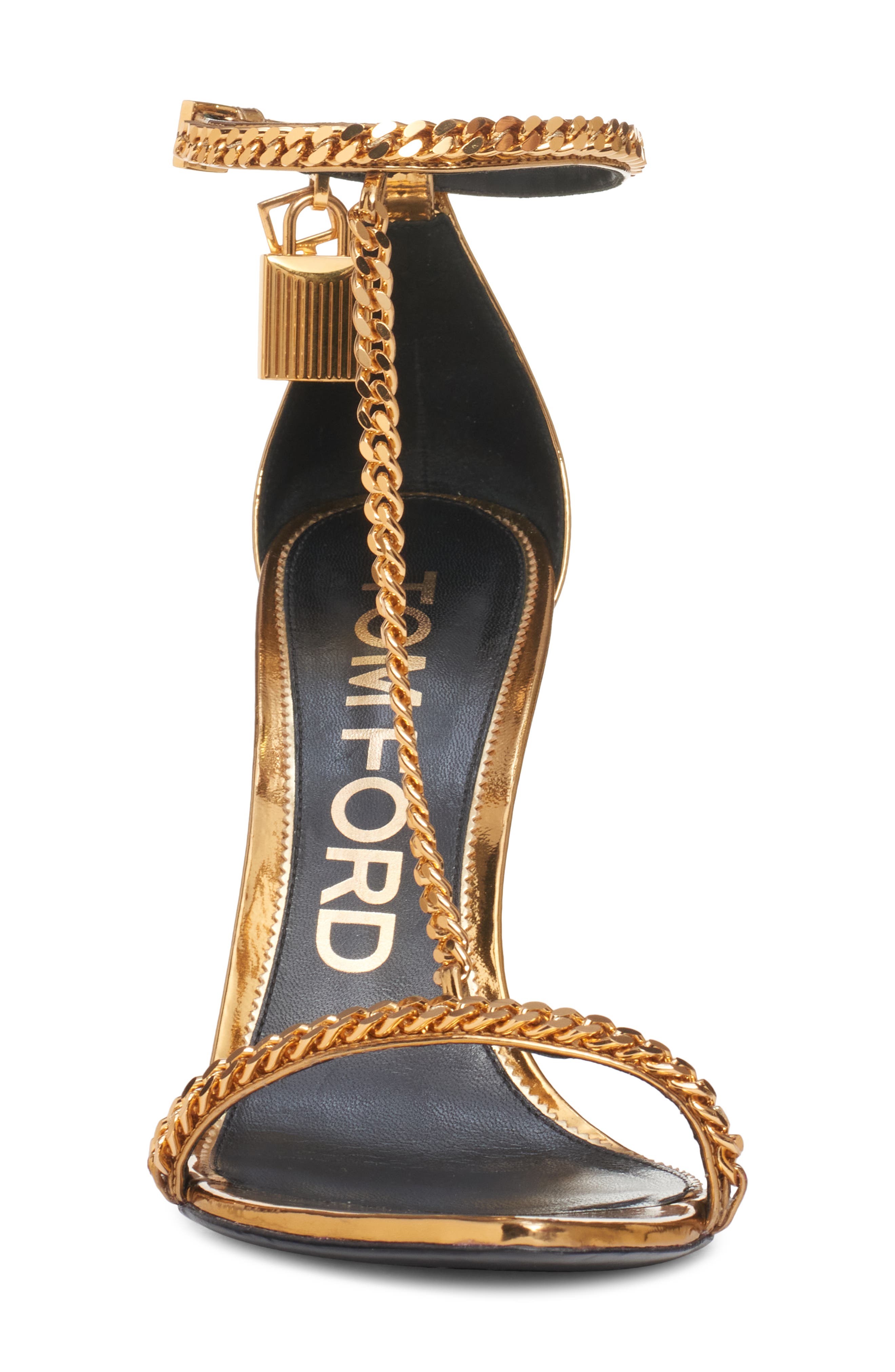 TOM FORD Padlock Naked Chain Strap Sandal, Alternate, color, 