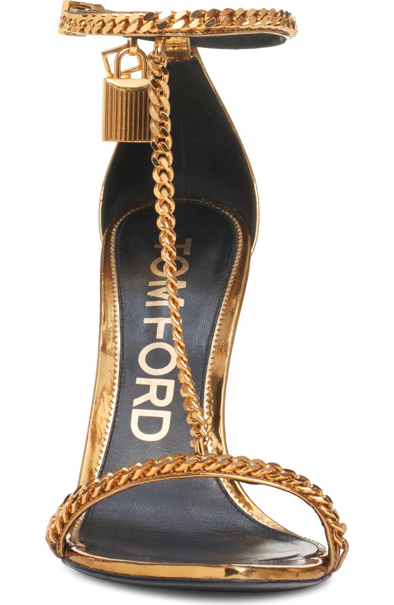 TOM FORD Padlock Naked Chain Strap Sandal, Alternate, color,