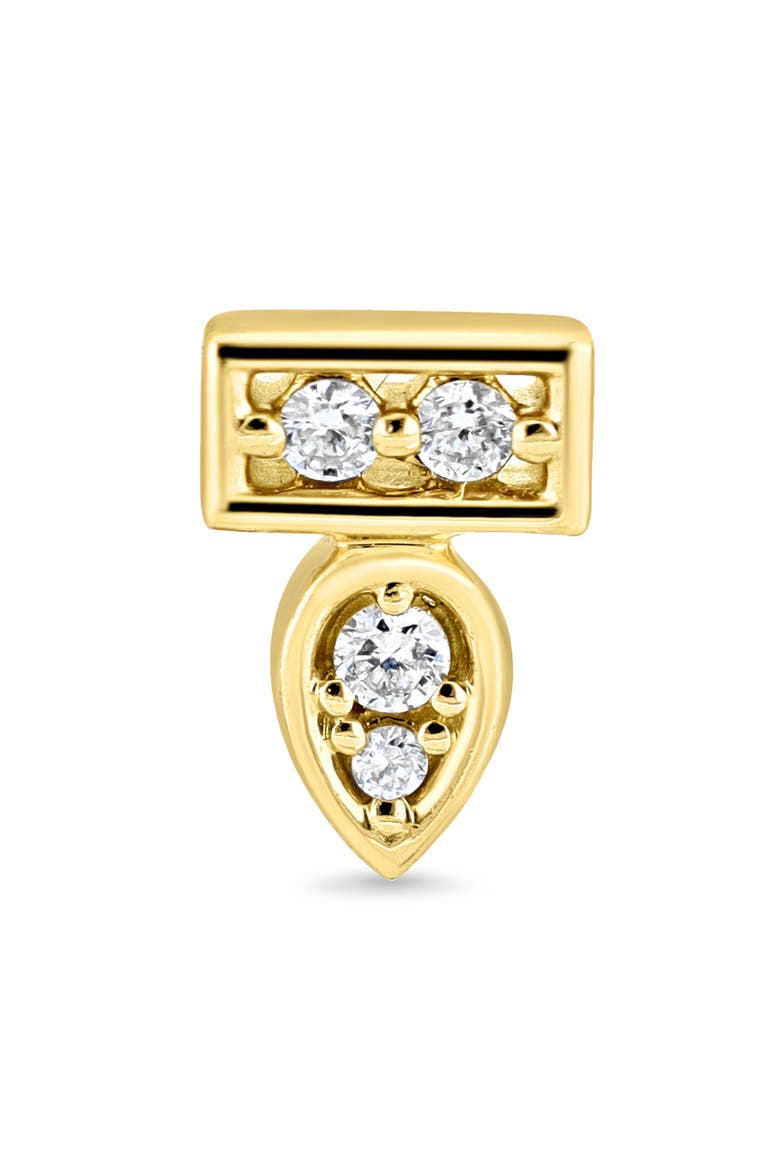 Florentine 18k Gold Diamond Stud Earrings, Alternate, color, 18KY