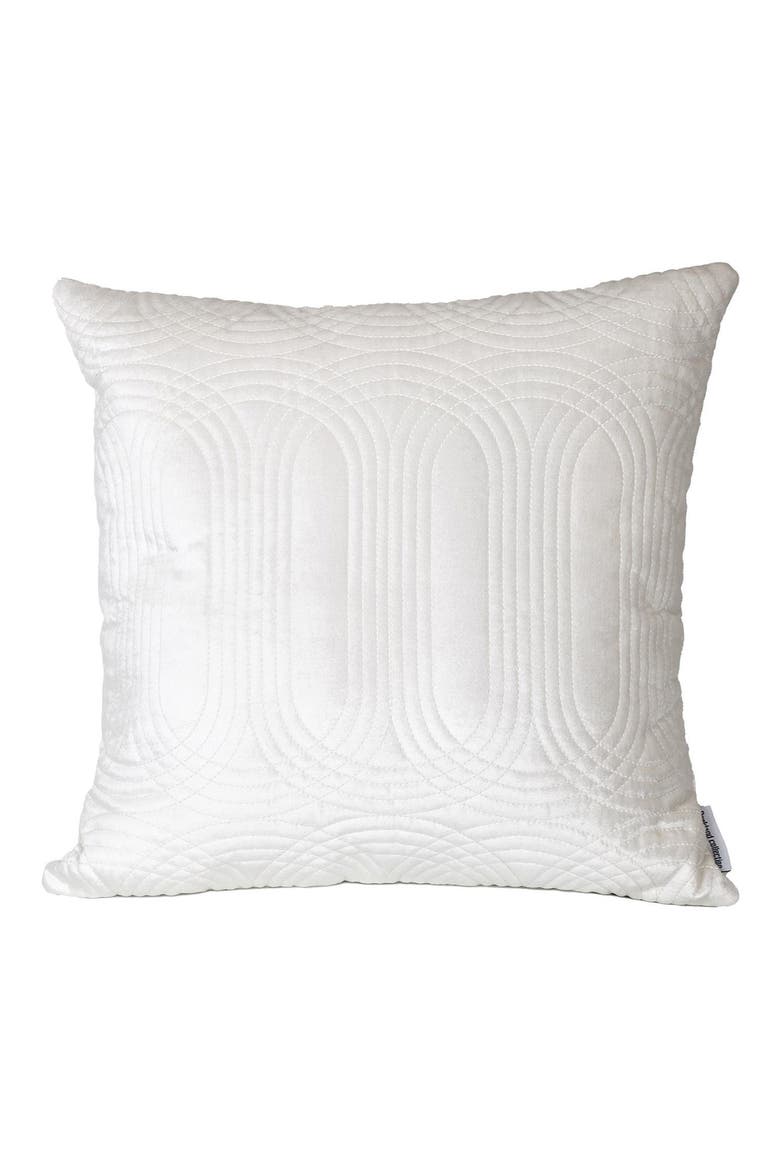 Iphis Topstitched Throw Pillow, Main, color, WHITE