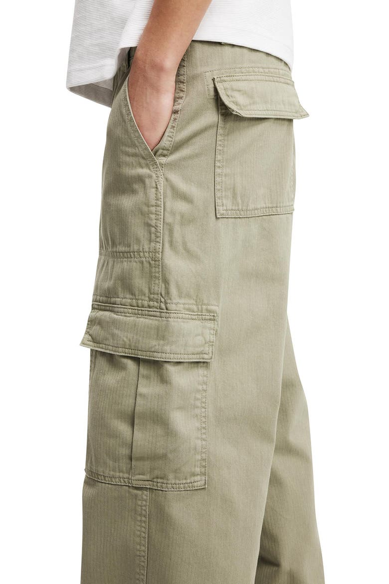 Men's Axel Super Baggy Cargo Pant, Alternate, color, Washed Military Herringbone