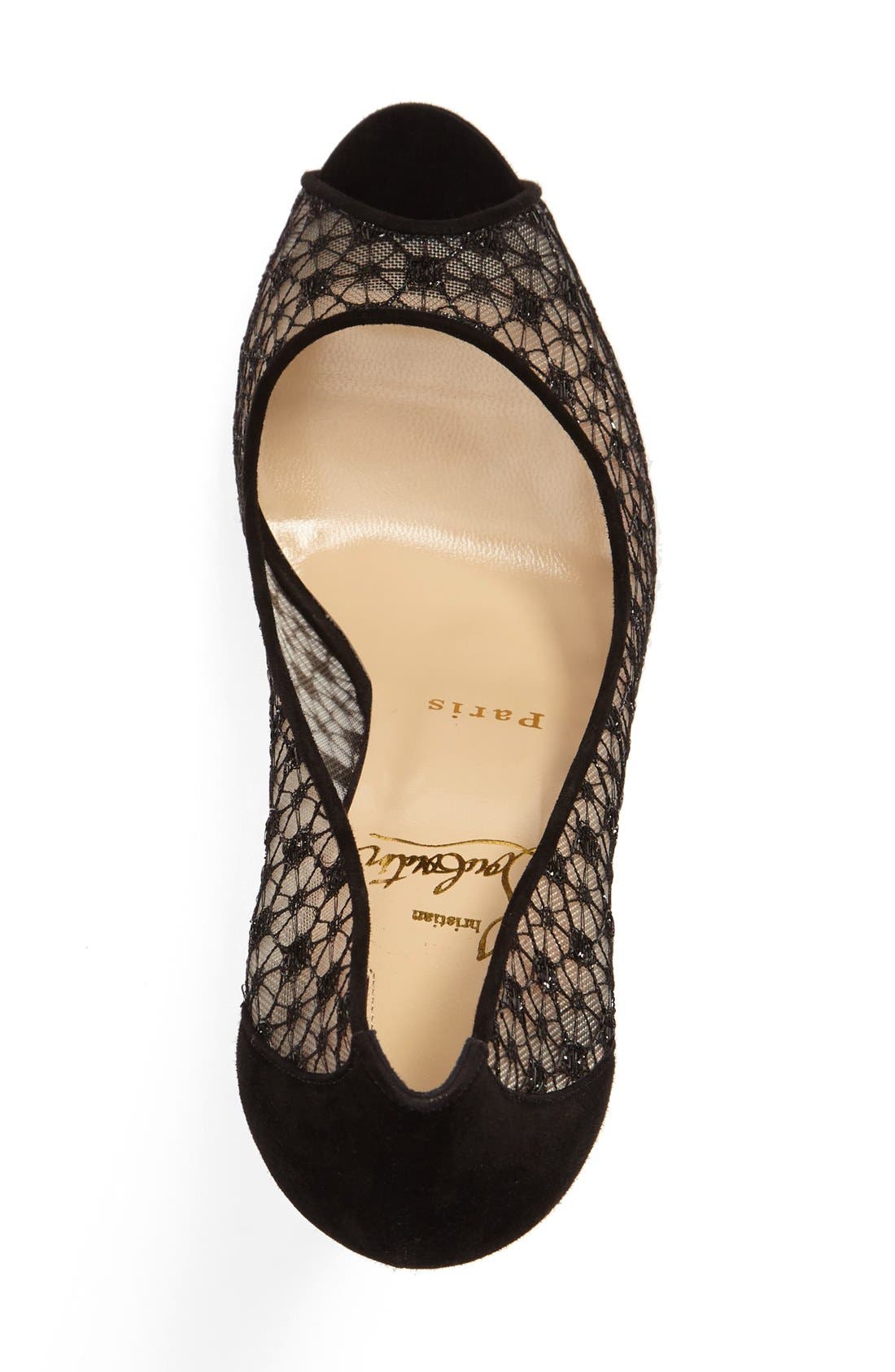 Christian Louboutin Very Lace Platform Pump, Alternate, color, 