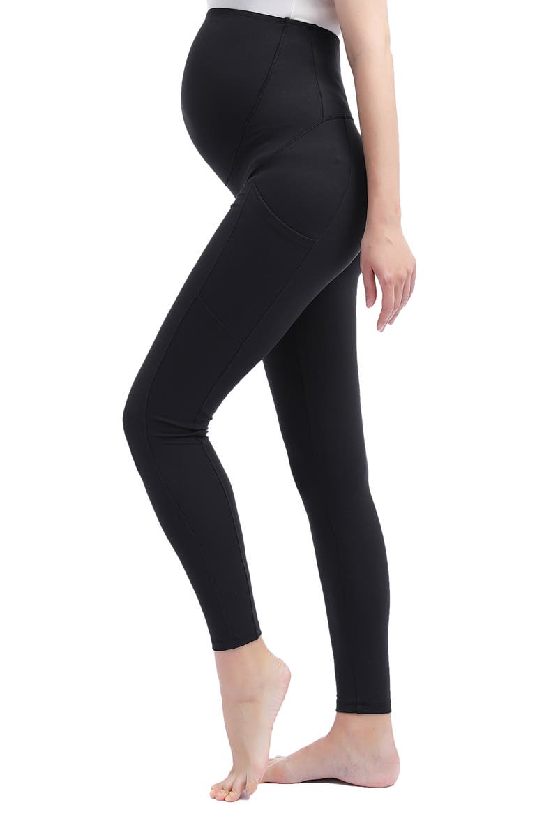 Kimi and Kai Sol Bellyback Support Maternity Leggings, Alternate, color, 