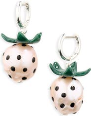 Tory Burch Curiosity Freshwater Pearl Strawberry Drop Earrings