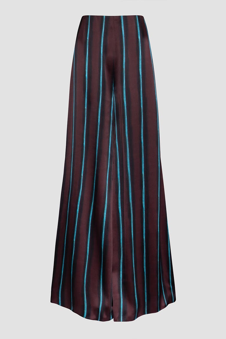 Arneau Printed Silk Pants, Alternate, color, Calliope / Aqua