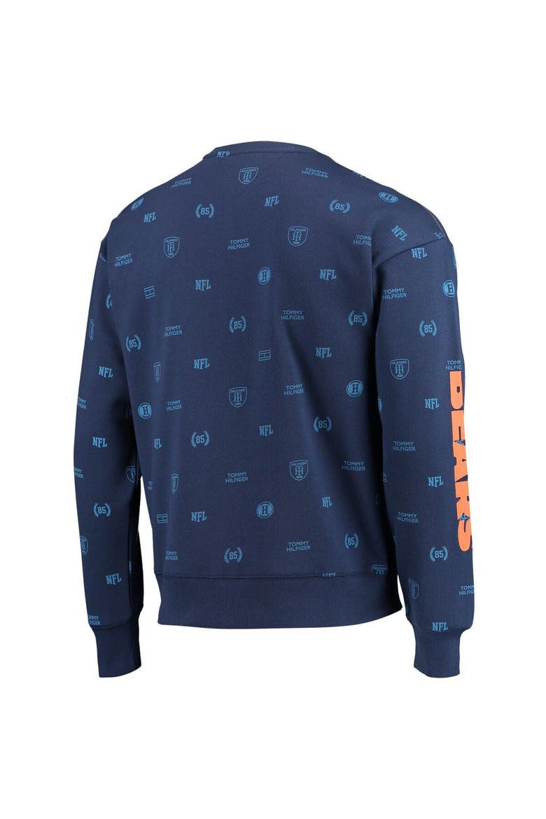 Men's Tommy Hilfiger Navy Chicago Bears Reid Graphic Pullover Sweatshirt, Alternate, color, Navy