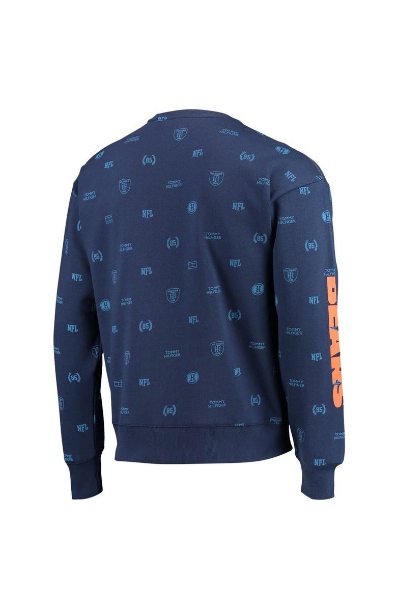 Tommy Hilfiger Men's Tommy Hilfiger Navy Chicago Bears Reid Graphic Pullover Sweatshirt, Alternate, color, 