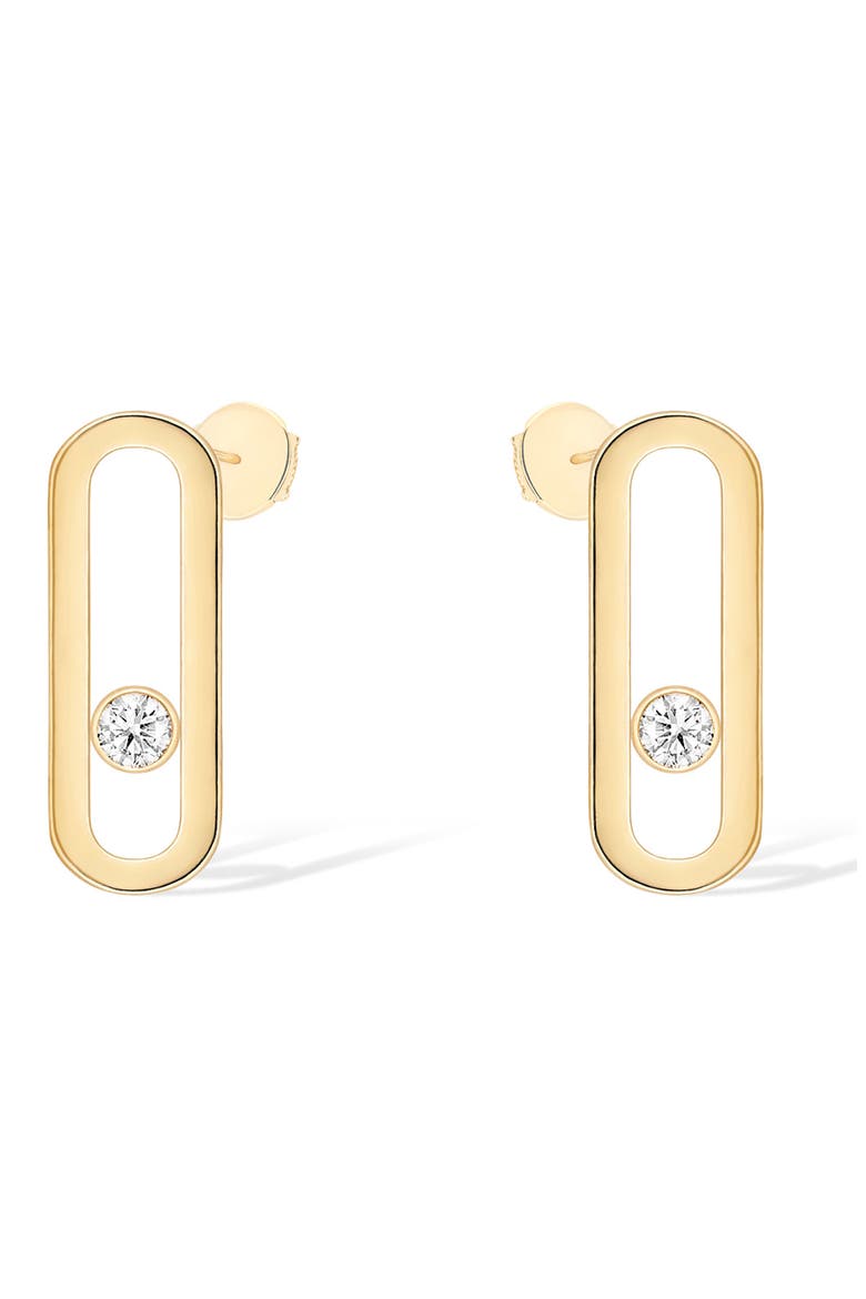 Move Uno Floating Diamond Stud Earrings, Main, color, YELLOW GOLD