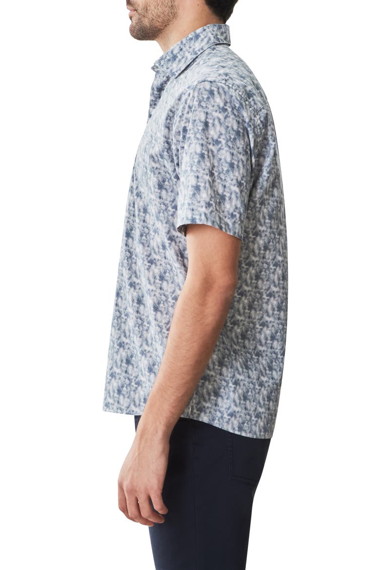 McCann Short Sleeve Woven Button-Up Shirt, Alternate, color, TEAL