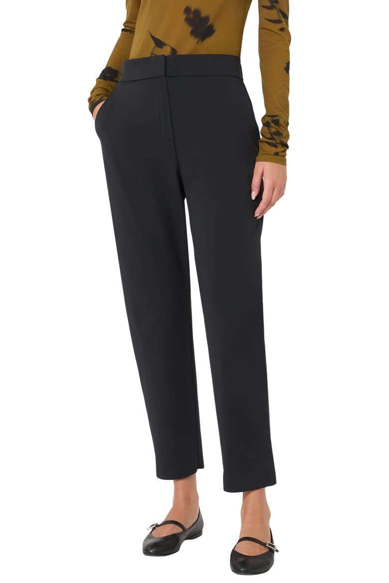 Quirino Jersey Straight Leg Pants, Alternate, color, BLACK