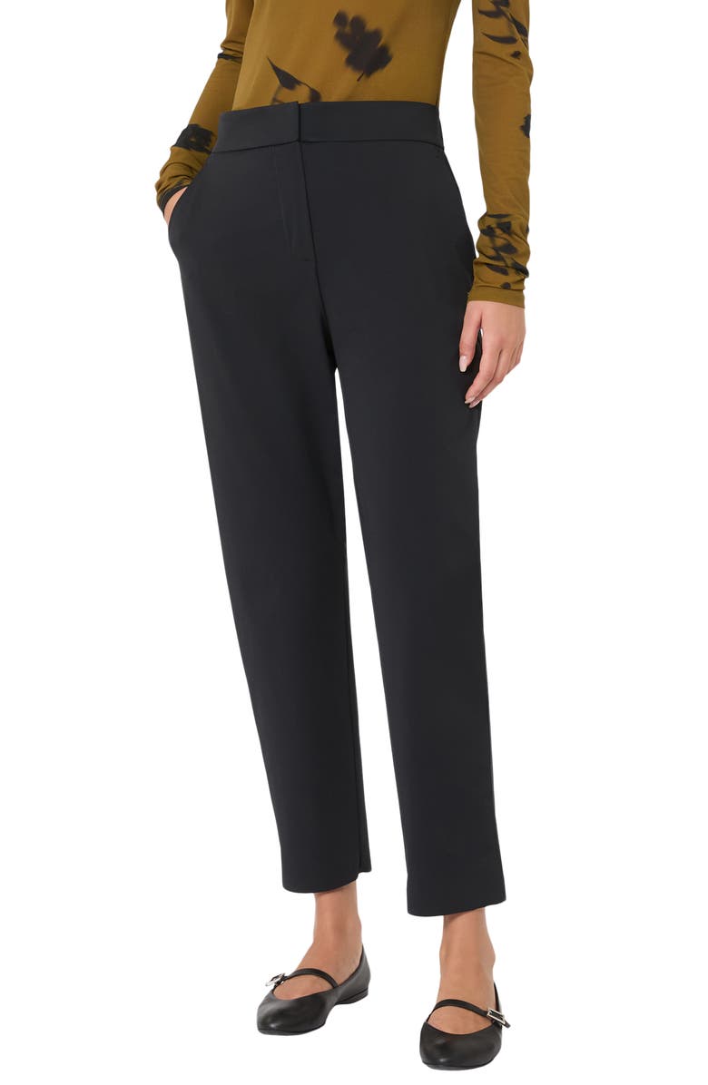 MM by Max Mara Quirino Jersey Straight Leg Pants, Alternate, color, Black