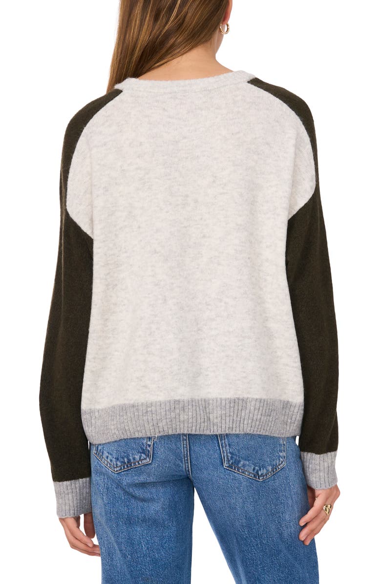 Vince Camuto Colorblock Raglan Sleeve Sweater, Alternate, color, 
