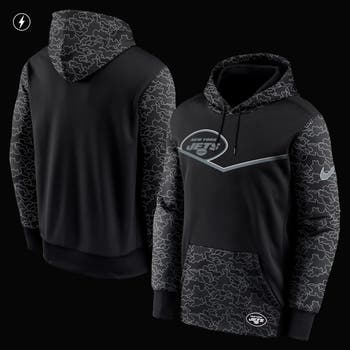Nike Men's Nike Black New York Jets RFLCTV Chevron Pullover