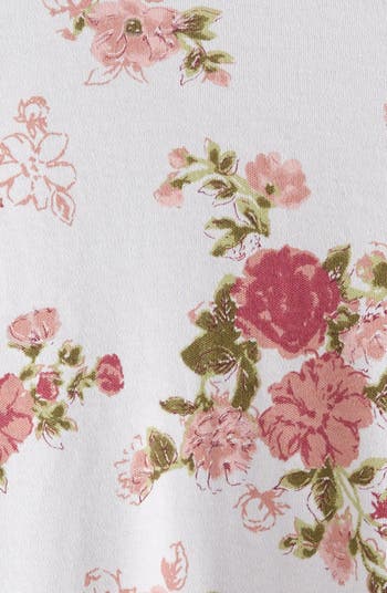 Floral Ruffle Zip-Up Cotton Footie
