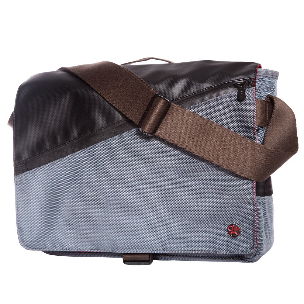 Token Grand Army Medium Messenger Bag With Back Zipper In Gray