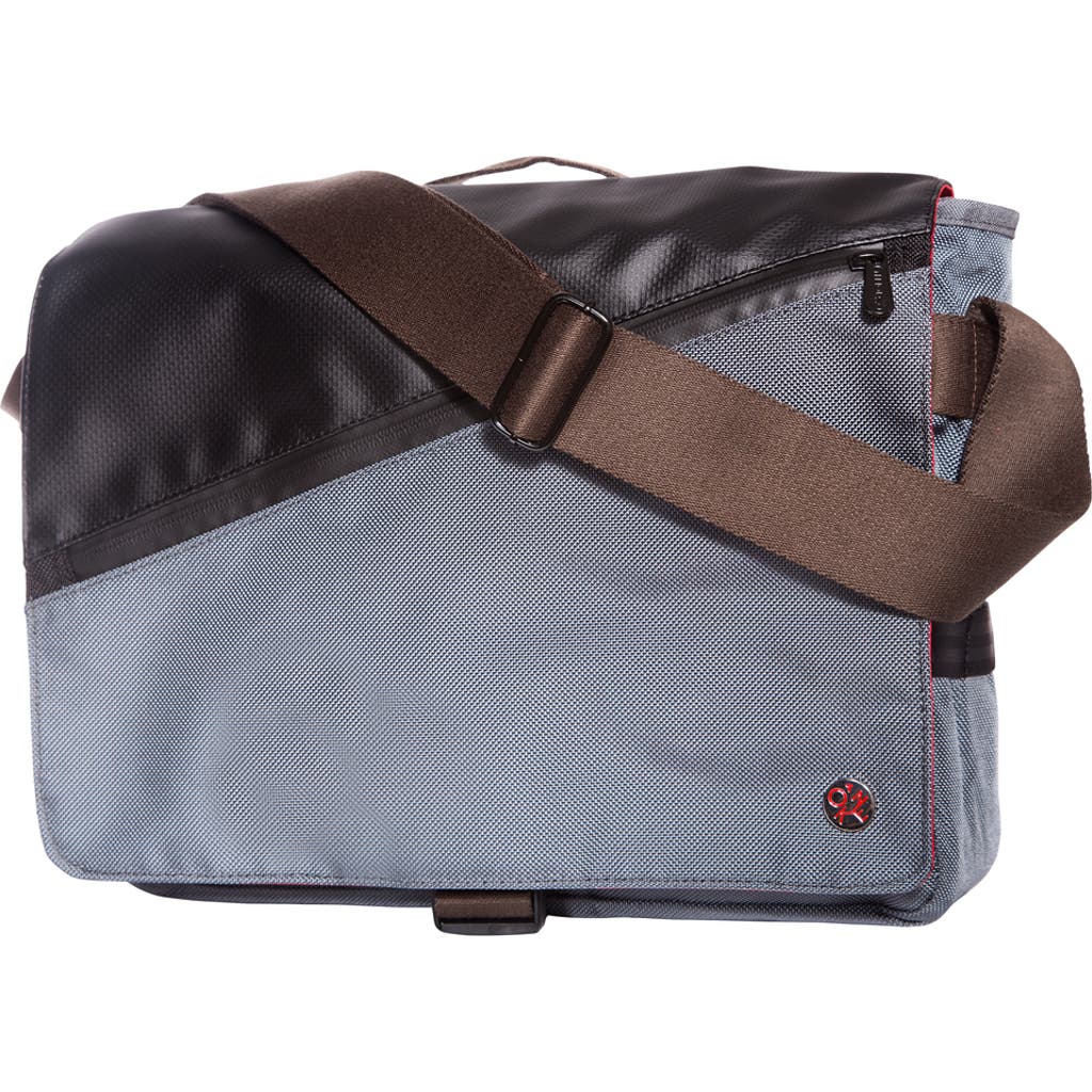Token Grand Army Medium Messenger Bag With Back Zipper In Gray