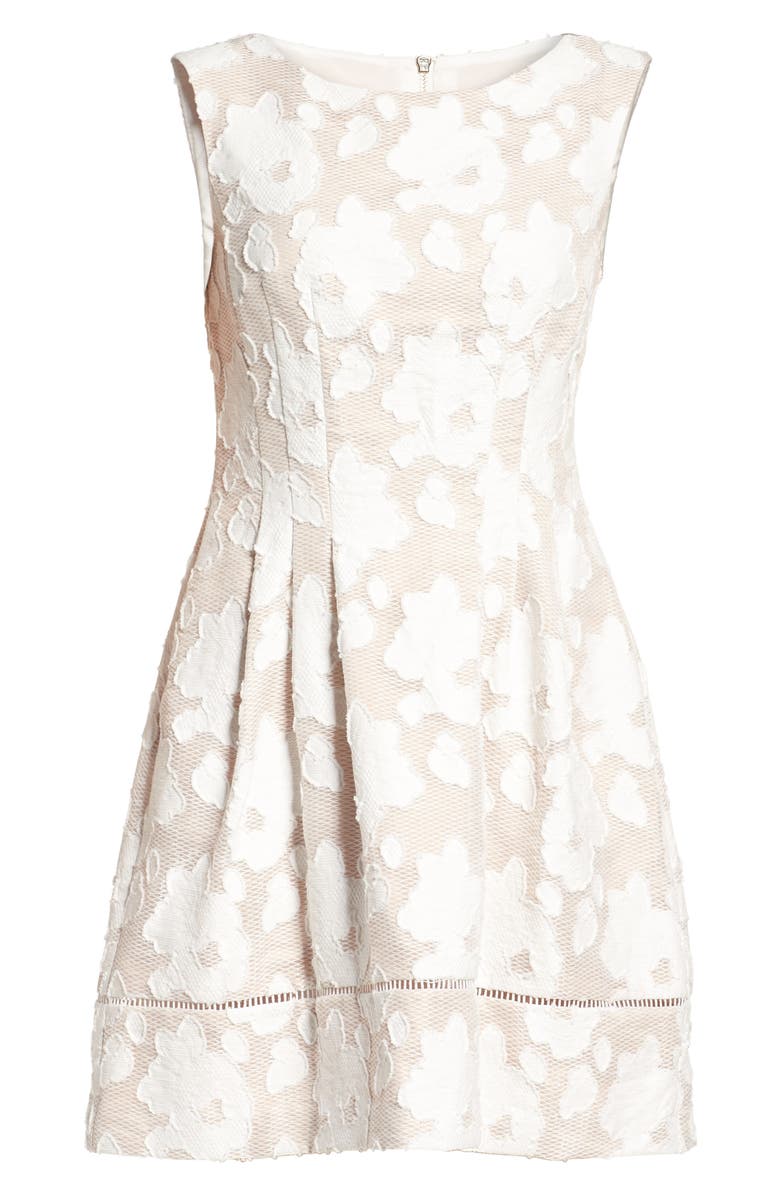 Vince Camuto Lace Fit & Flare Dress, Alternate, color, 