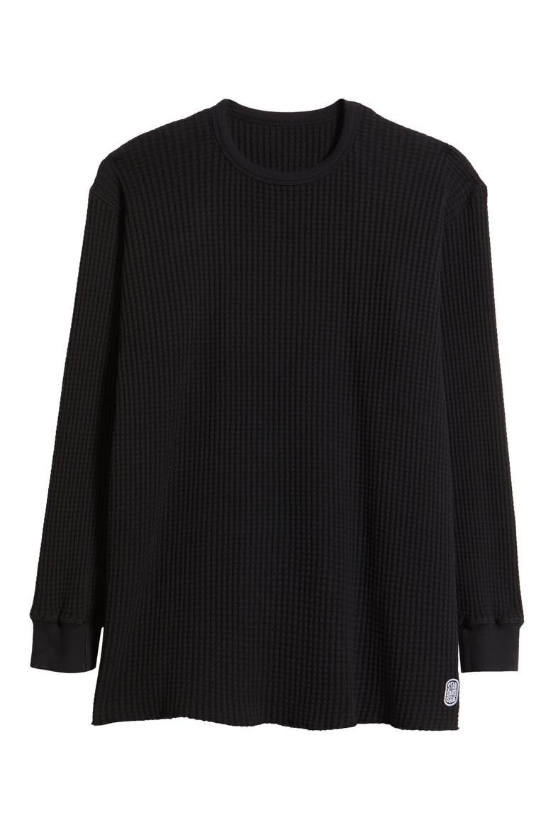 Thermal Knit Long Sleeve T-Shirt, Alternate, color, BLACK