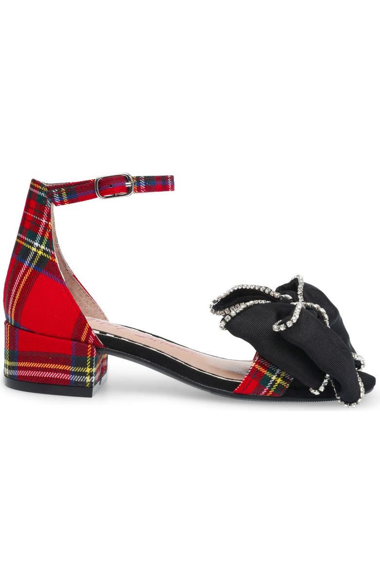 Betsey Johnson Kids' Zayle Rhinestone Plaid Sandal, Alternate, color,