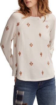 Lucky Brand Cloud Raglan Sleeve Knit Top