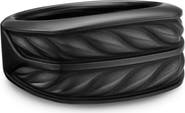David Yurman Chevron Three Sided Signet Ring, Black Titanium, 12.5mm