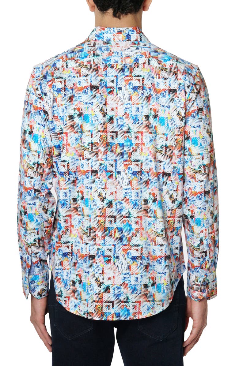 Robert Graham Harbin Long Sleeve Button-Up Shirt, Alternate, color, Blue Multi