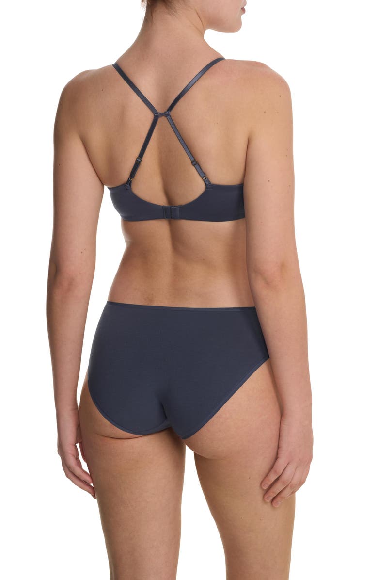 Natori Soft Focus Comfort Convertible Demi T-Shirt Bra, Alternate, color, Vintage Navy