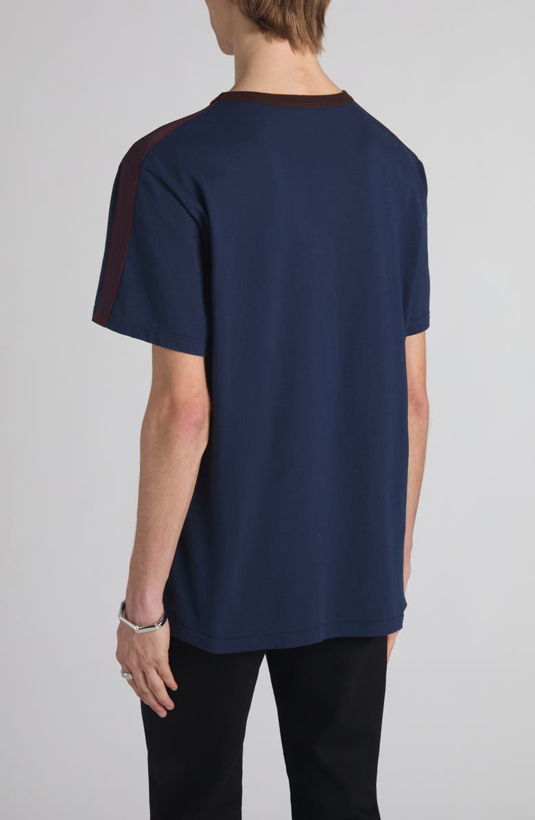 McQueen Criminal Stripe T-Shirt, Alternate, color, Navy