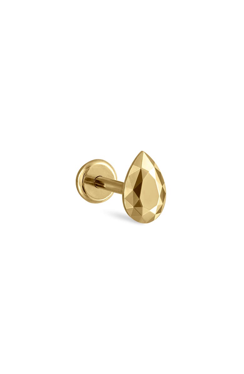 MARIA TASH Faceted Pear Single Threaded Stud Earring, Main, color, 