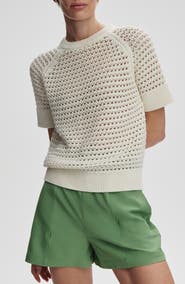 Varley Alva Crochet Knit Top