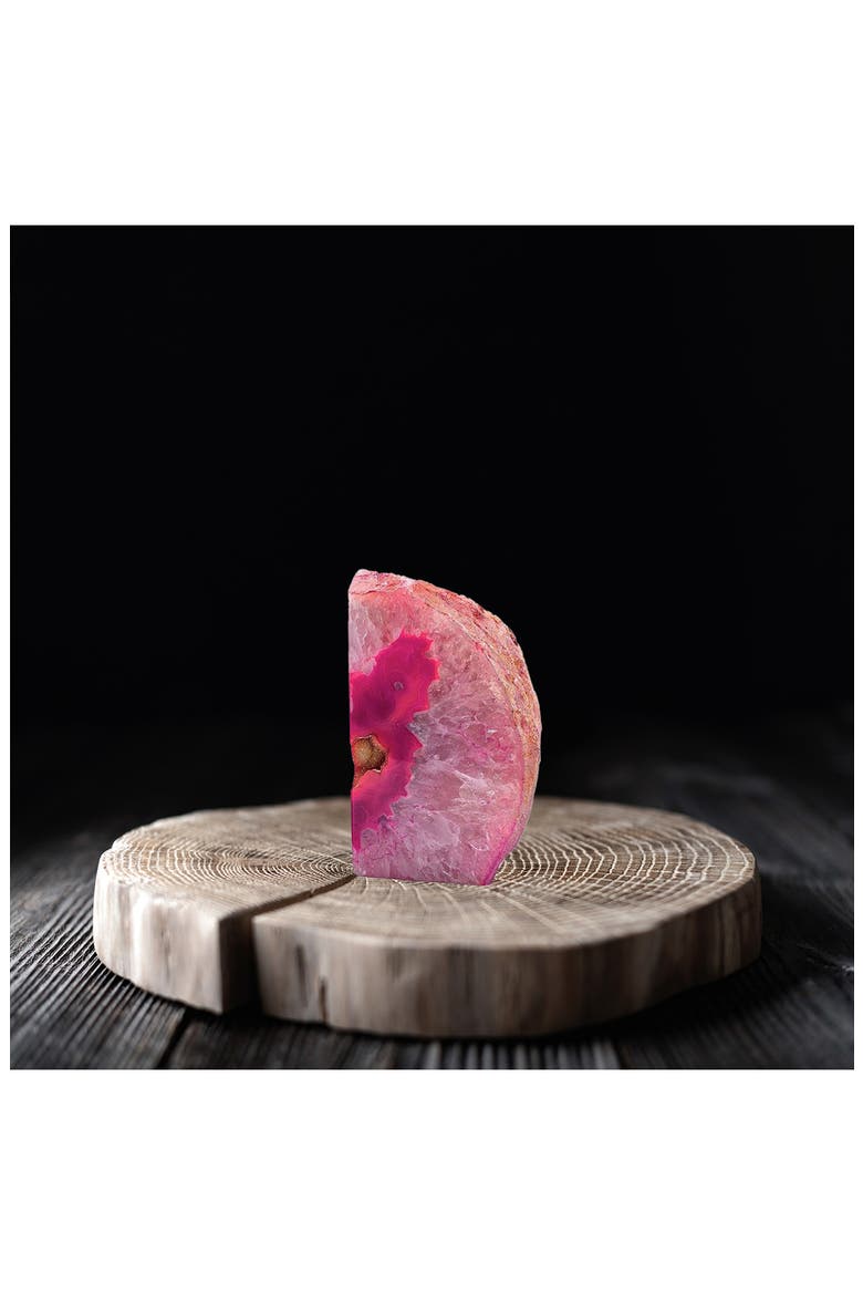 Medium Agate Bookend, Alternate, color, PINK