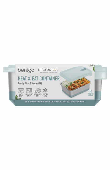 MicroSteel Heat & Eat Container - Lunch Size 3 Cups - Aqua