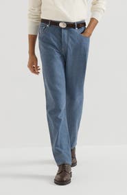 Brunello Cucinelli Virgin wool flannel five-pocket trousers