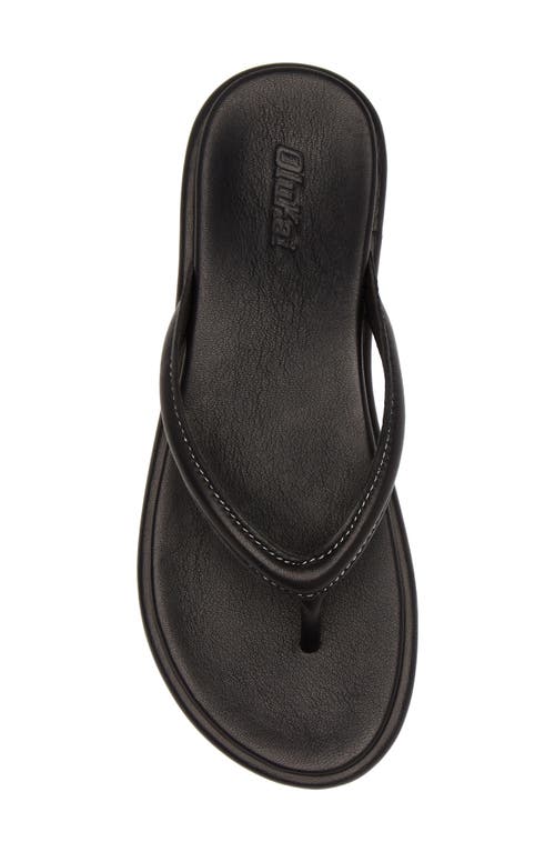 Olukai Tiare Flip Flop In Black