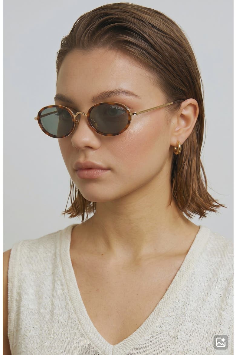Ciel 64mm Oversize Oval Sunglasses, Alternate, color, TORTE/ GREEN