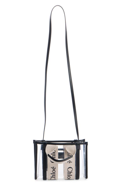 Chloé Mini Woody Jelly & Leather Tote Bag In White